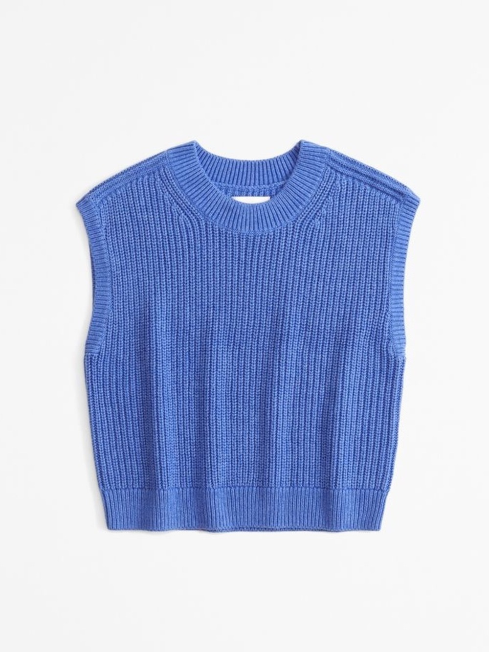 **BNWT** Abercrombie & Fitch crew neck blue knit vest